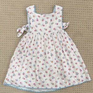 Floral White Kids Dress